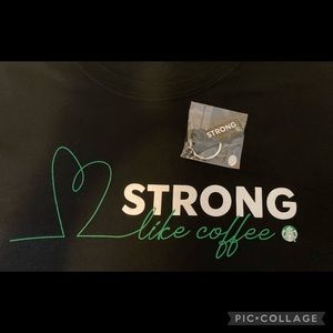 Starbucks “Strong like coffee” T-shirt & keychain